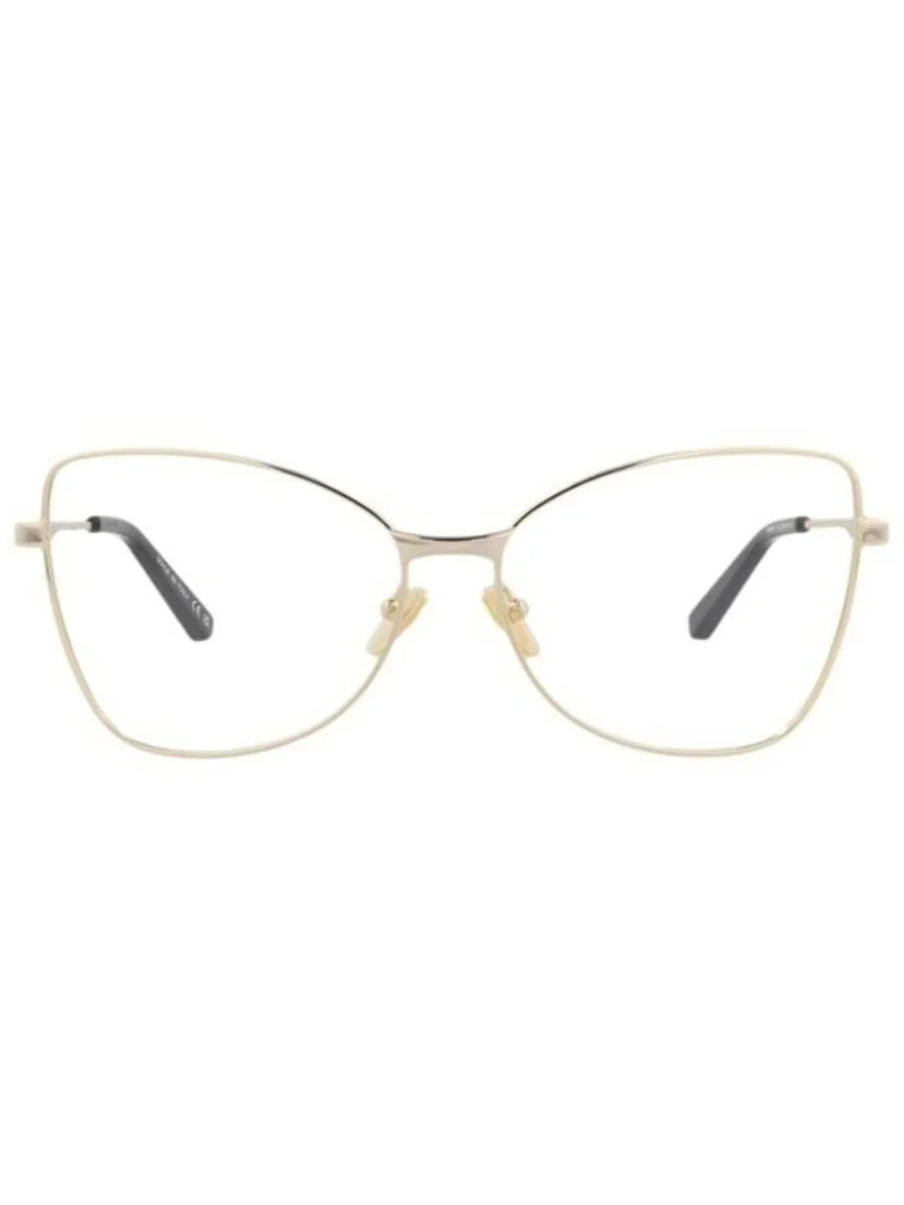 New Balenciaga Womens Cat Eye Gold Gold Transparent Fashion Designer Eyeglasses